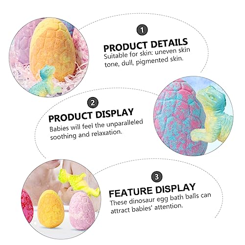 Hemoton 12 Peças Bola Sal Banho Brinquedos Educativos Brinquedo Bebê Hidratantes Arco-íris Bolha Sal