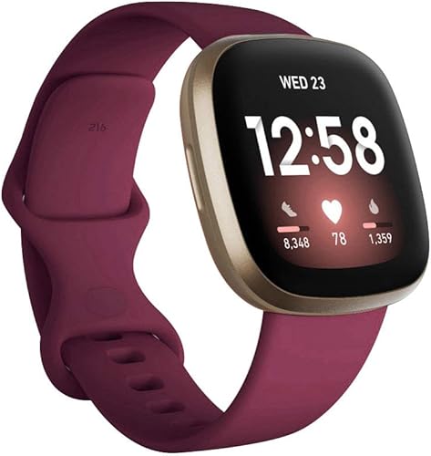 Seleek Bandas de Repuesto Compatibles con Fitbit Versa 3  Versa 4  SenseSense 2, Pulseras Accesorios Clásicos de Silicona Ajustables Correas de