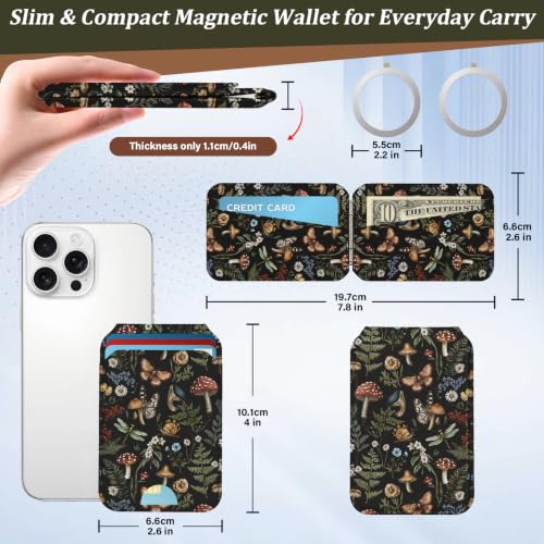 Cartera magnética bolimoss para iPhone que soluciona el olvido de tarjetas 2