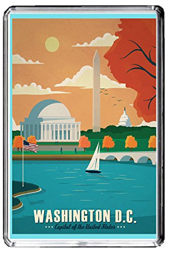 F013 WASHINGTON DC AIMANT POUR LE FRIGO USA VINTAGE TRAVEL PHOTO REFRIGERATOR MAGNET