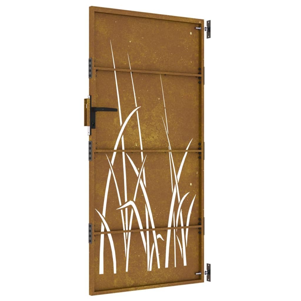 Homgoday Puerta de Jardín de Acero Corten con Diseño Laser: Seguridad y Elegancia