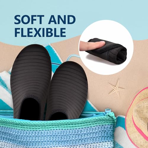 Image of JACKSHIBO Water Shoes for Women Men Quick-Dry Swim Shoes Beach Water Socks | Aqua, Swimming, Yoga, Surf, River, Lake, Kayak, Pool Socks, Cruise Essentials, Sport, Adult, Unisex, Cute, Barefoot, Vacation