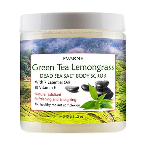 Evarne Green Tea Lemongrass Dead Sea Salt Body Scrub Cover