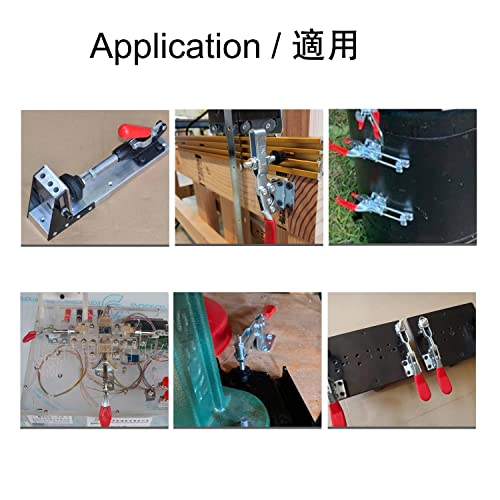 Image of 2PCS 304 Stainless Steel Quick Clamping Tool, 27KG 60 lbs Gripping Force, Horizontal Toggle Locking Clamp