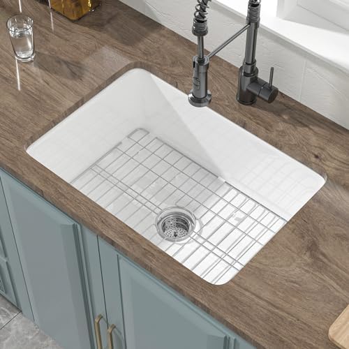 HOMLYLINK Kitchen Sink Drop In 27"x19" White Kitchen Sink