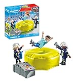 PLAYMOBIL | City Action | Feuerwehrleute mit Luftkissen | Lebensretter im Einsatz| Mit zahlreichen Extras wie Helmen, Megafon und Feuerlöscher | Detailreiches Spielzeug für Kinder ab 4 Jahren | 71465