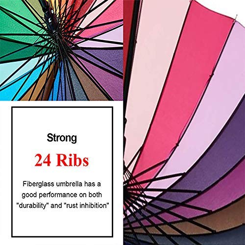 Powered By Ephemeral (Rainbow)-16 Rib Umbrella for Men, Umbrellas for Rain Satndard Size Men, Windproof Umberalla Satndard for Man,Women,Kids,Girls,Boys (Size-21 inch) 2