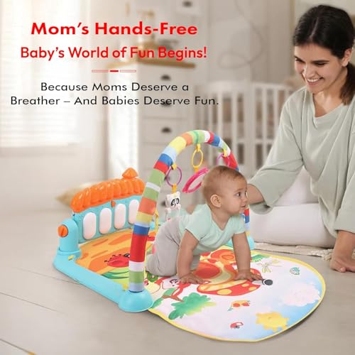 Image of Uonibaby by StarAndDaisy Play Gym for Babies 0 to 12 Months Multi-Function Baby Play Gym Piano & Activity Fitness Rack Play Gym for Baby
