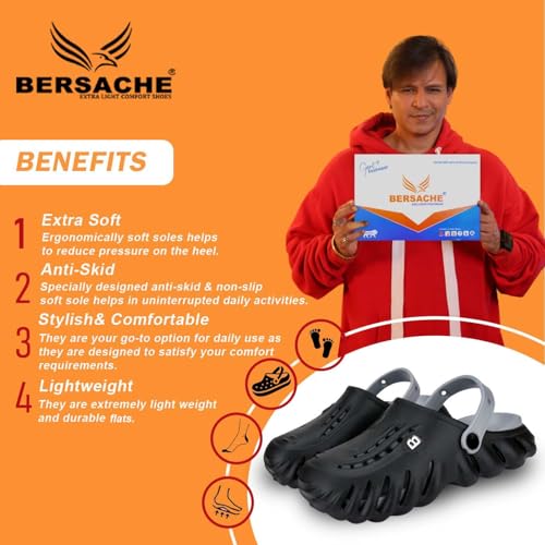 Image of BERSACHE Extra Soft Classic Casual with Back Strap Regular wear with Ultra Soft & Flexibility Technology Flats for Men's /Boy