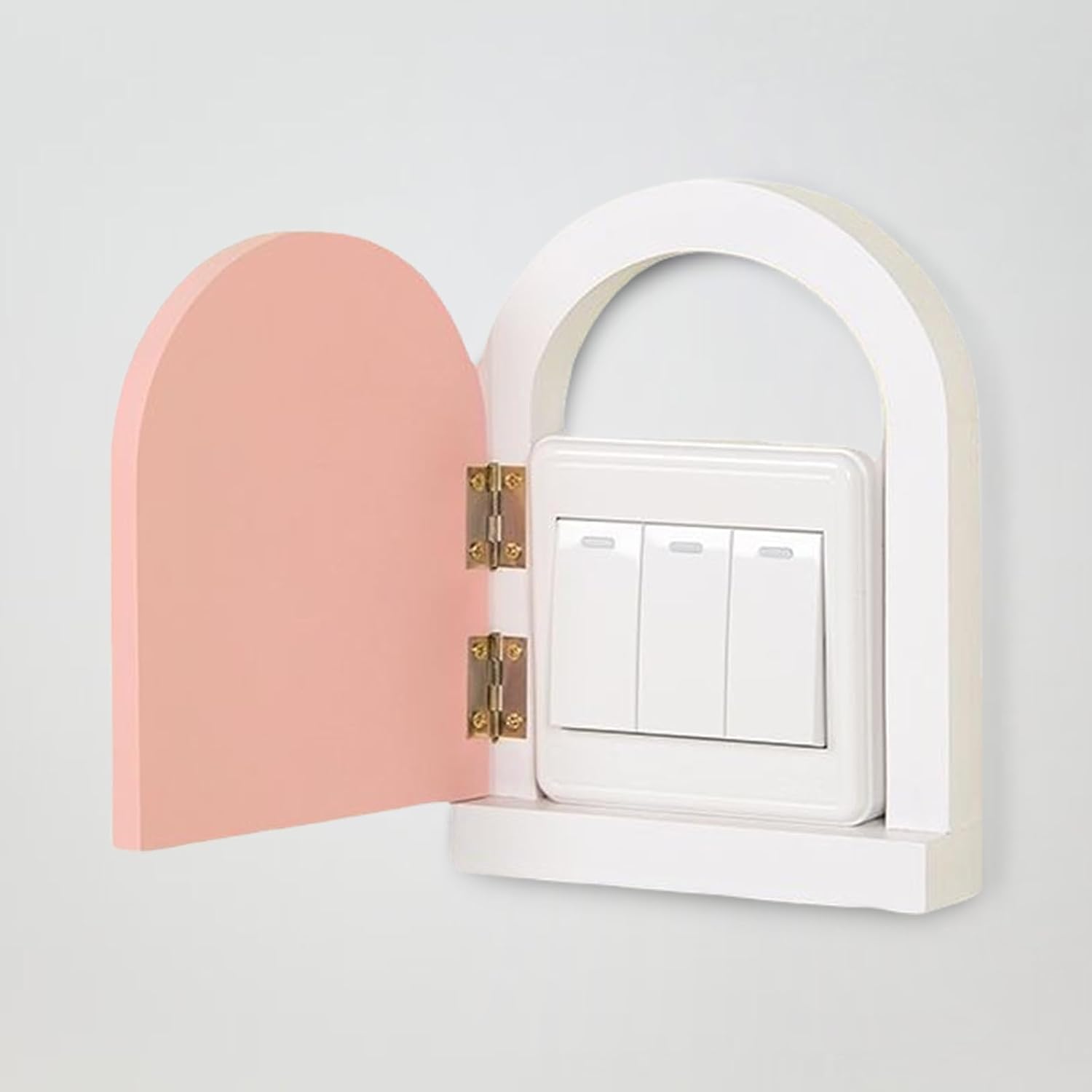 Fantasy Door Shape Light Switches Guard Plate Protective Childproof Adhesive Wood Outlet Coverplate Home Decors Pet Safe Outlet