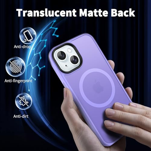 Image of CACOE Magnetic Case for iPhone 15 6.1 inch, Light Purple