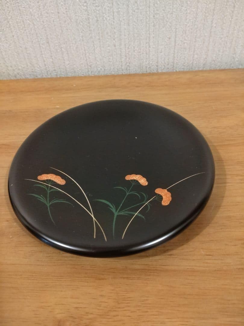 Amazon.co.jp: 漆器 銘々皿 5枚セット 花柄 : ホーム＆キッチン