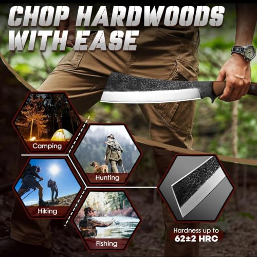 Freelander Machete Outdoor Survival Messer mit Holzscheide – Ansicht 6