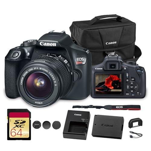 Canon EOS Rebel T6 �f�W�^����჌�t�J���� 18-55mm�����Y�t�� | 18MP APS-C CMOS�Z���T�[�AWi-Fi&�t��HD�r�f�I���� | ���S�ҁA���s&����̎ʐ^�B�e�ɍœK (1159C003) + �o�b�O + 64GB�J�[�h