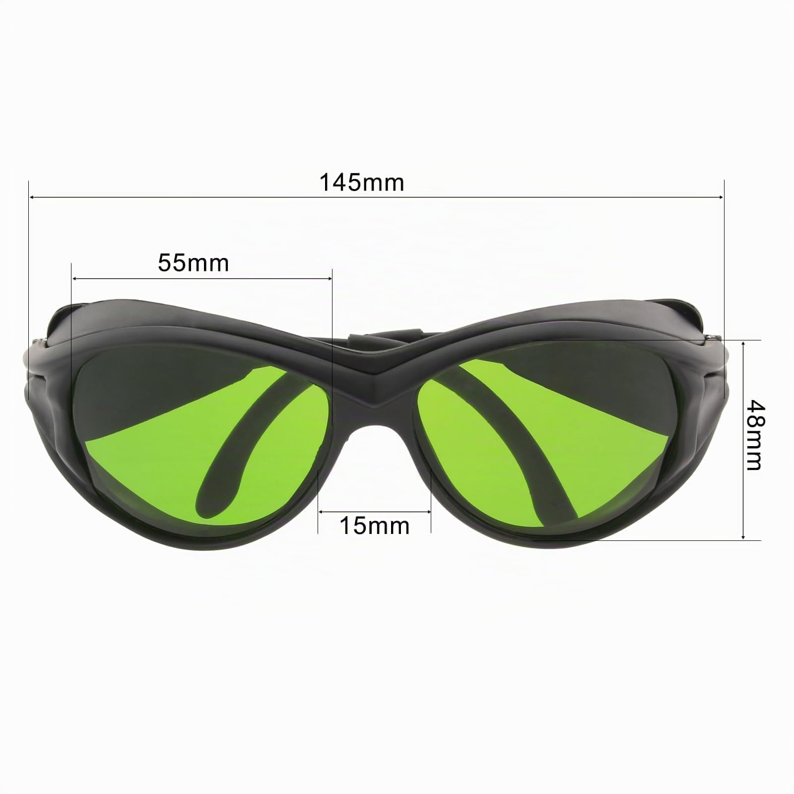 MCWlaser Laser Schutzbrille 1064nm 1080nm Brille CE OD5+ Laser Safety Goggles 190-470nm & 800-1700nm Für Fiber Laserreinigung Schweißen UV-Markierung Diode, ND:YAG Laser Absorption Type EP-8 Stil 2
