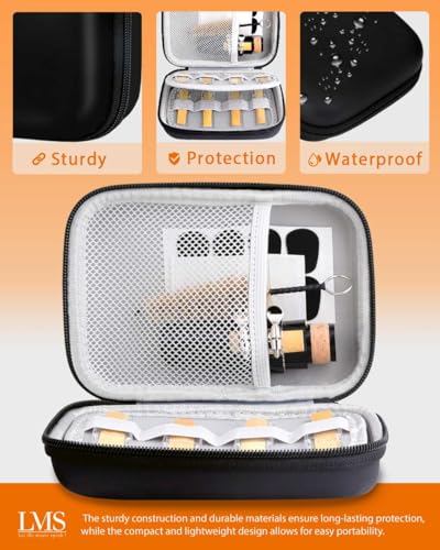 LMS Bb Clarinet Mouthpiece Kit with Case, Clarinet Mouthpiece Accessories Set for Beginners, Clarinet Mouthpiece Metal Ligature 2.5 Reeds Cushions Pads Cap Brush EVA Storage Case