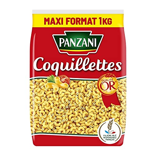 Pâtes Coquillettes Panzani 1Kg lot de 4 paquets familiaux de qualité pour vos repas