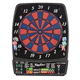 Automaten Hoffmann Edartscheibe Profi | Elektronische Dartscheibe in Turniergröße | Inkl. 6 Dartpfeilen | Leuchtanzeige + Sound | 2-Loch-Segmente | 28 Spielvarianten | Für Softdarts bis 18 g