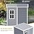 DWVO 5x4 FT Outdoor Storage Shed with Floor, All-Weather Resin Storage Shed with Lockable Door & Window, Waterproof Plastic Tool Storage for Garden, Backyard, Patio, Lawn, Gray