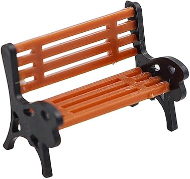 10pcs Painted Model Patio Bench Miniature Building Train Layout Scale HO OO Model Train HO TT 1:87 bench chair settee