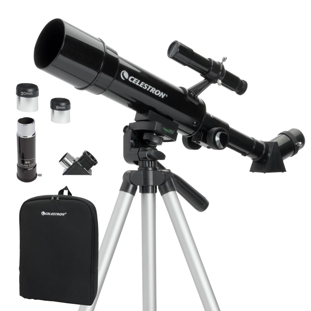 Celestron 21038 Travel Scope 50 Portable Refractor Telescope Kit With Backpack, Black