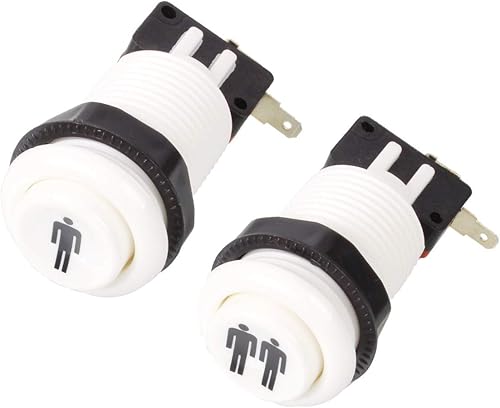 Miniatura 2 de 7X Arcade Botones 1.181 in Tipo Happ Interruptor de Botones Estándar con Botones de 7.9 in Cable para Arcade Joystick Arcade1up Juegos Consola (Rojo)