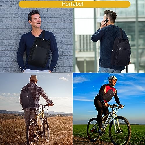 Tragbare schuhtasche Golf mit Schultergurten, Premium Fußball Schuhbeutel Soccer Shoe Bag mit 3 Reißverschluss-Taschen Geeignet für Herren, Damen, Jungen, Mädchen, Sport (Schwarz)