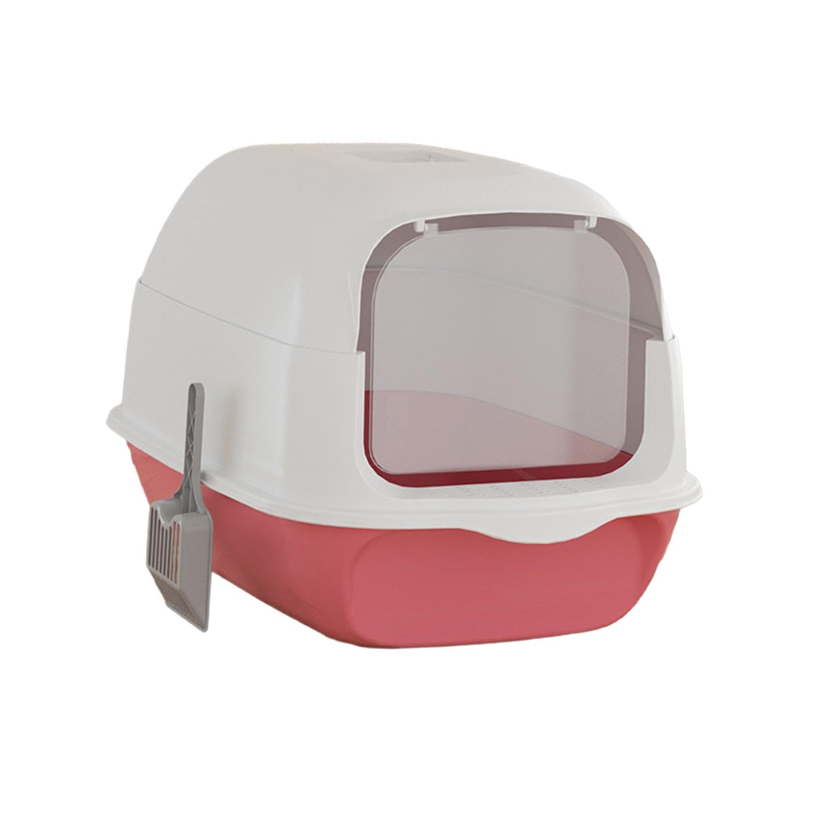 Bac à Litière Entièrement Couvert pour Chat, Pliable et de Sable, avec Porte, Cyan