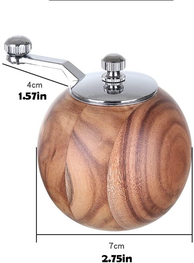 Generic Spice Grinder Black Pepper Grinder, Household Grinding Sea Salt Seasoning Tool, Hand-operated Wooden Pepper Grinder Salt And Pepper Shakers