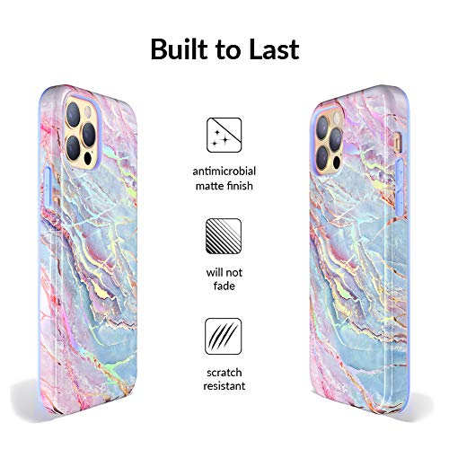 Velvet Caviar Compatible With Iphone 11 Pro Max Case Marble For Women & Girls - Cute Protective Phone Cases (Pink Iridescent Holographic Blue) #TOP4