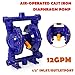 Air-Operated Double Diaphragm Pump, QBK-15 Heavy Duty Alloy Pneumatic Membrane Pump, 12GPM 115PSI 1/2