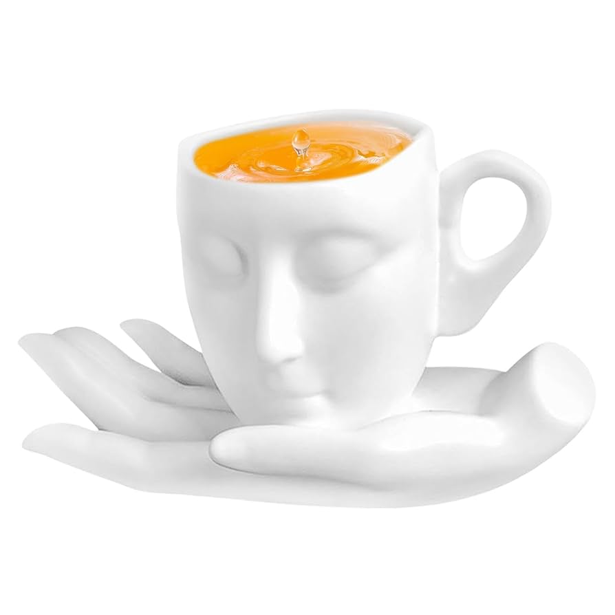 【美品】ホワイト陶磁器 ハンドル付きカップとソーサー　マスタードポット 美品】ホワイト陶磁器 ハンドル付きカップとソーサー マスタード