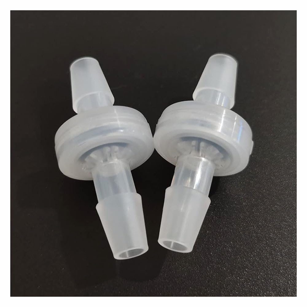 Válvulas De Retención De Plástico PP De 1/4" 3/16" 1/4", Válvula Unidireccional Antirretorno For Fluidos De Gas, Aire, Líquido Y Agua (2 Unidades)(3/16")