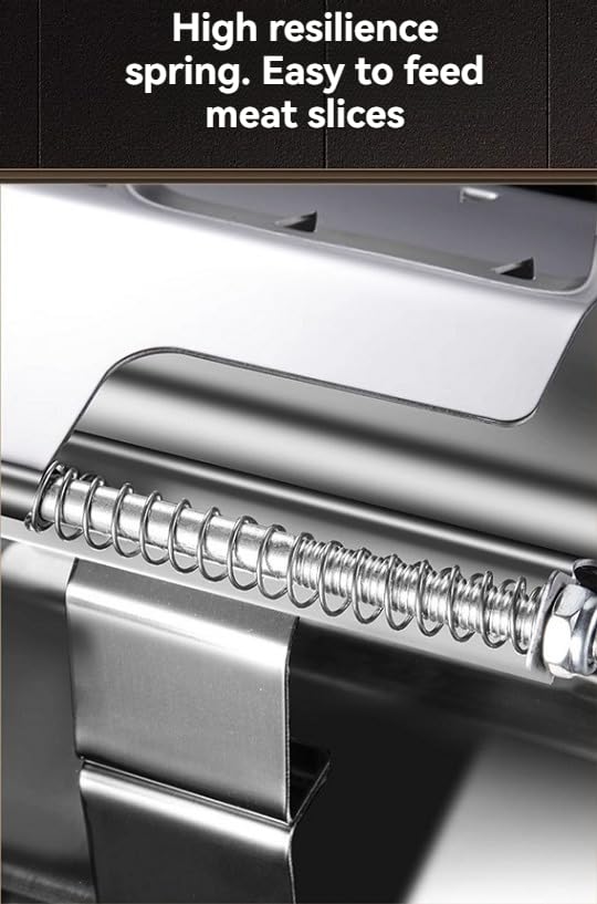Affettatrice manuale in acciaio inox, affettatrice per carne congelata, taglierina per rotolo di carne in acciaio inossidabile, funzionamento manuale regolabile, adatta per affettare involtini di