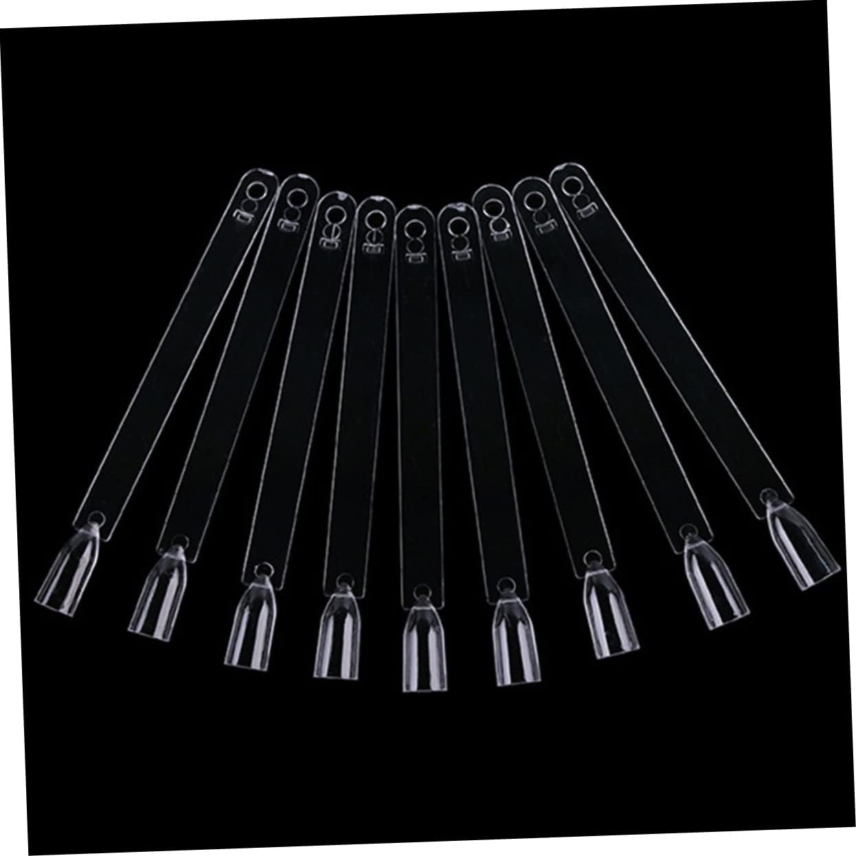 50pcs Transparent Nail Art Practice Templates for Displaying Nail Polish Colors and Engraving Techniques for and Beginners
