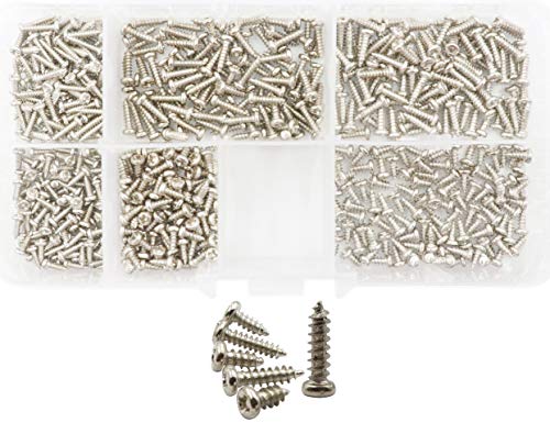 Kit de tornillos autorroscantes de acero carbono 800 pcs miniatura 4