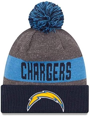 New EraAuthentic Collection Chargers Cold Weather Cuffed Knit Beanie Skully Cap Hat One Size Fit Most