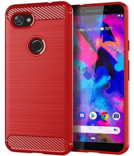 Pixel 3A Case, Google Pixel 3A Case, Asmart Shock Absorption Google Pixel 3A Phone Case Slim TPU Bumper Cover Soft Flexible Skin Light Weight Protective Case for Google Pixel 3A, Red