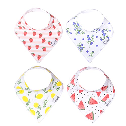 Image of Copper Pearl Baby Bandana Bibs - 4 Pack Soft Cotton Baby Bibs for Drooling and Teething, Absorbent Drool Bibs for Baby Girl and Boy, Adjustable to Fit Newborns to Toddlers, Tons of Styles (Georgia)
