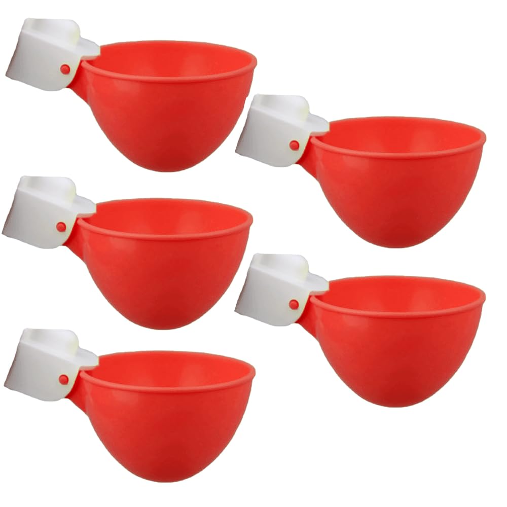 Produktbild von Kityemo Hühnerwasserspender – 5 Automatische Trinkbecher Aus ABS, Für Geflügel, Tauben, Hühner, Enten
