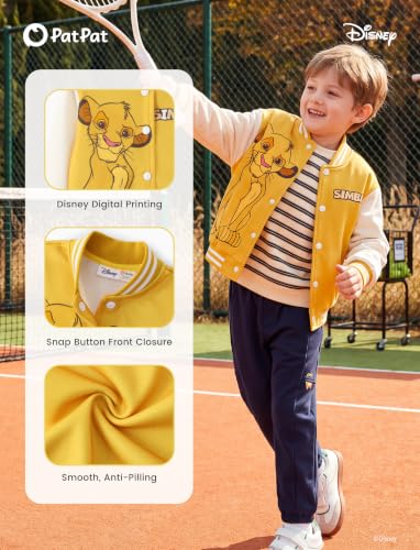 Image of Disney Marvel Bomber Jacket Spider Man Toy Story Cars Varsity Cardigan2-13Y | Officially Licensed Snap Button Coat,Fall Star Wars Graphic Cloth Top,Hulk Venom Stitch Mickey Lightning Mcqueen Kids Apparel