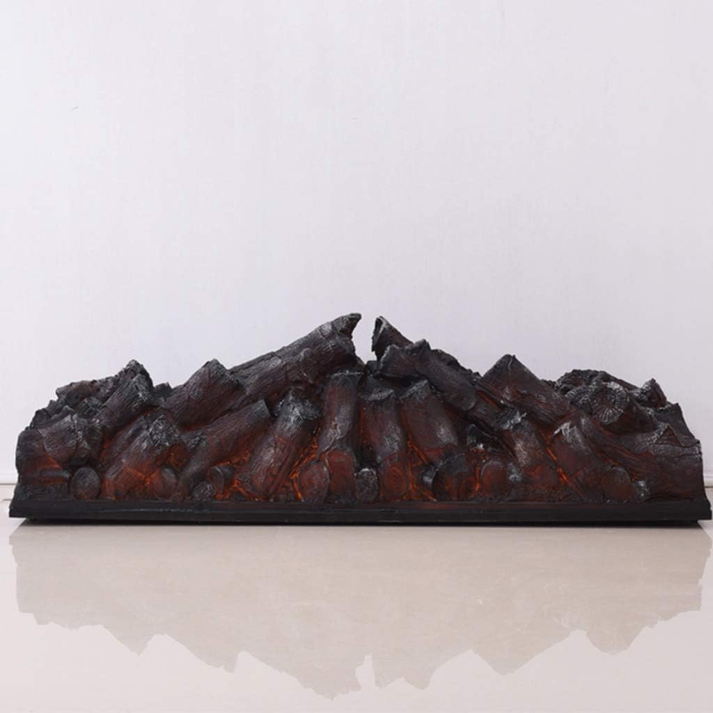 Wall-Mounted Electric Fireplace, Simulated Flame Effect, with Remote Control, Flame Bare Carbon Traditional Stove Design
