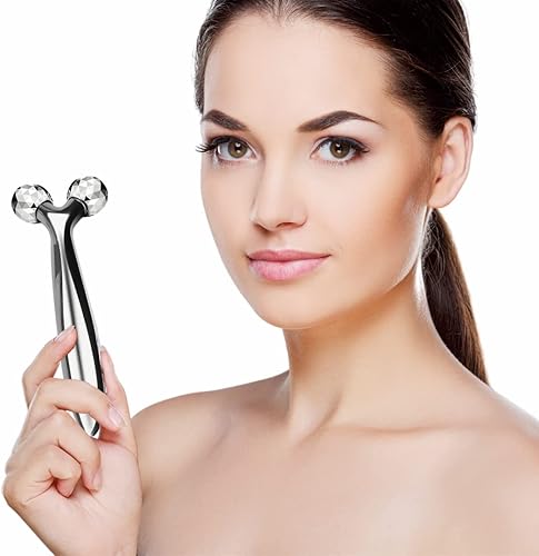 Miniatura 1 de Face Roller Massager Cooling Metal to Contour and Reduce Puffiness Face Lift Anti-Aging Skin Tightening  Botox Alternative Reduce Wrinkles