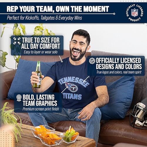 Image of NFL Gameday Cotton Blend T-Shirt for Men and Women - Licensed