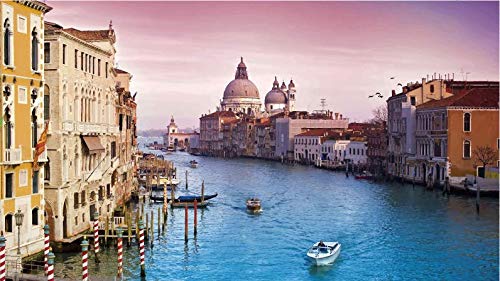 MammyGol Jigsaw Puzzles for Adults 1000 Piece Large Puzzle,Boat on Water Paintings Jigsaw Puzzle - 27.56" x 19.69"