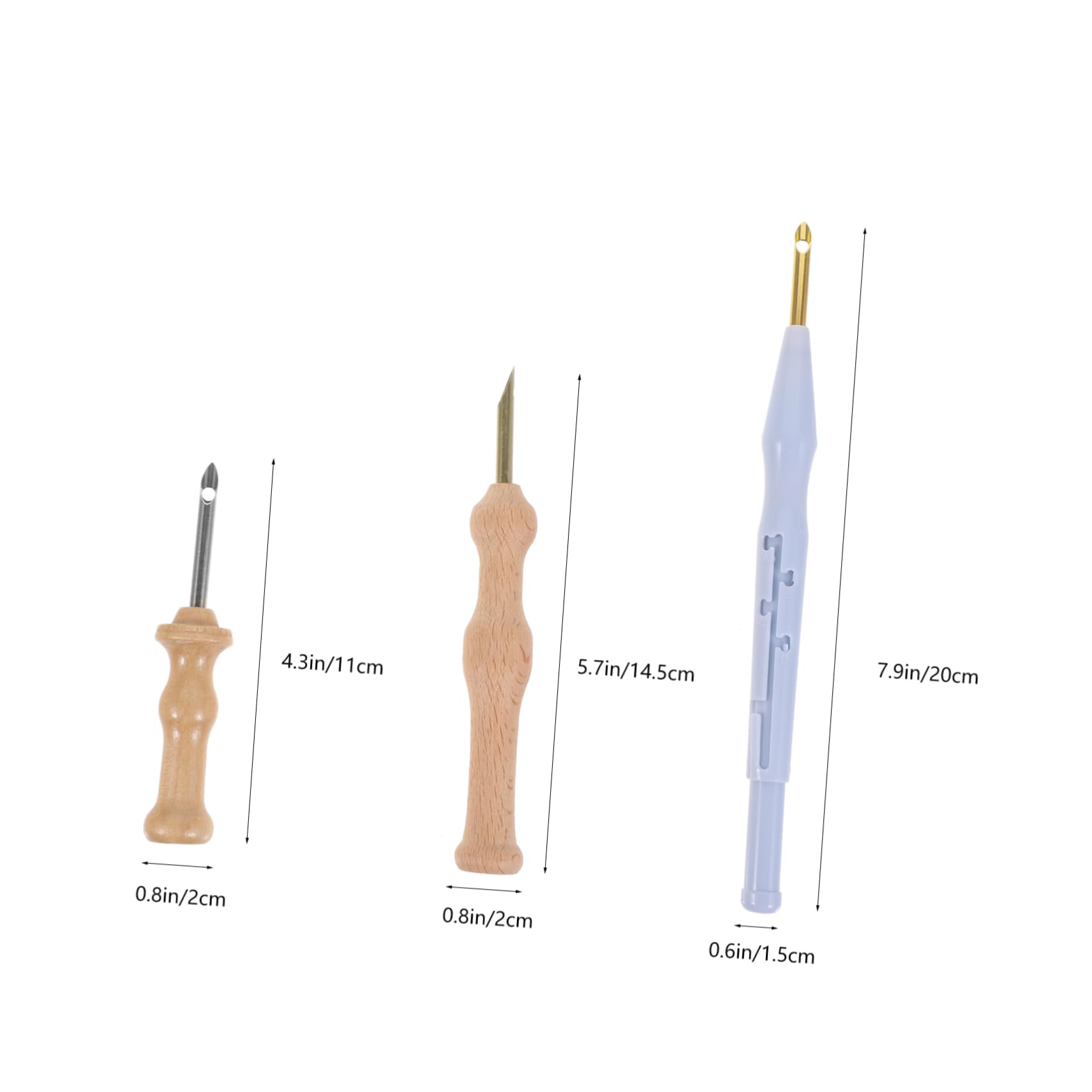 SHINEOFI 12pezzi Kit Di Aghi Per Punzonatura Con Manico Legno Di Strumenti Per Ricamo Aghi Per Feltro e Cucito Per Progetti Artigianali e Decorazioni Fatte Mano
