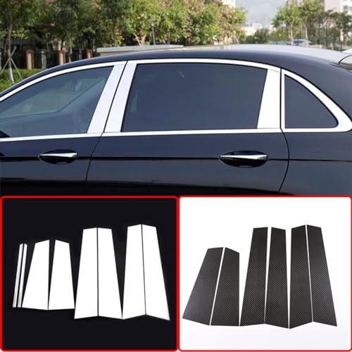 Molduras para postes que cubren arañazos en ventanas Benz W213 Clase E con aluminio pulido 2