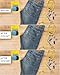 ZEFFFKA Denim Iron-on Jean Patches Inside & Outside Strongest Glue 100% Cotton Assorted Shades of Blue Black Repair Decorating Kit 10 Pieces Size 4-1/4