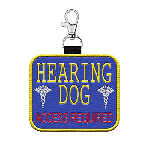 “Hearing Dog Clip on Identification Hanging Patch Tag – Clips onto a Service