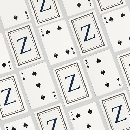 Baraja de cartas Póker Monogram Estate gris azul 52 cartas miniatura 4